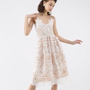 Chicwish White Lace Dress